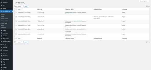 WordPress EU Cookies Bar - General Data Protection Regulation Compliance - Image 10
