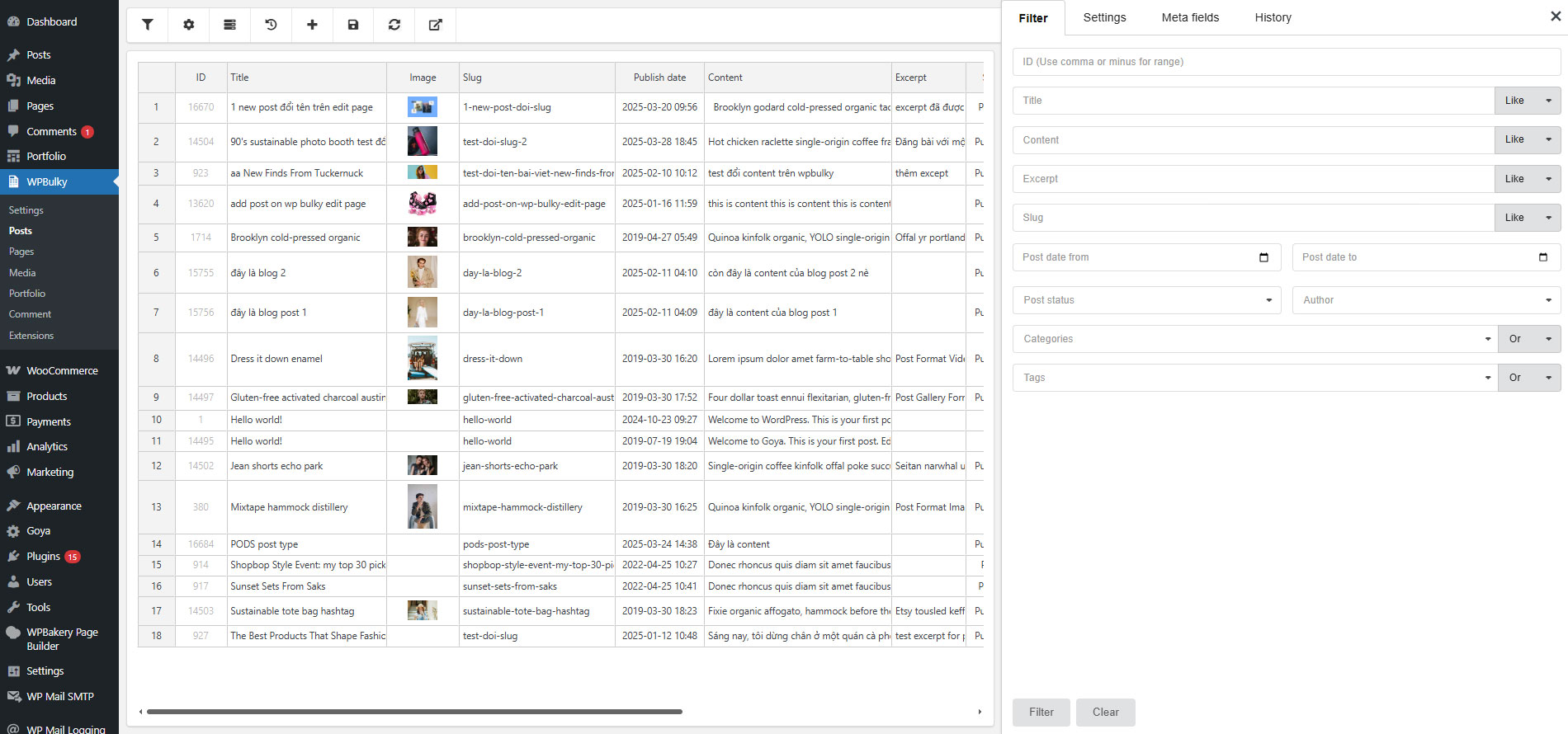 WPBulky - WordPress Bulk Edit Post Types
