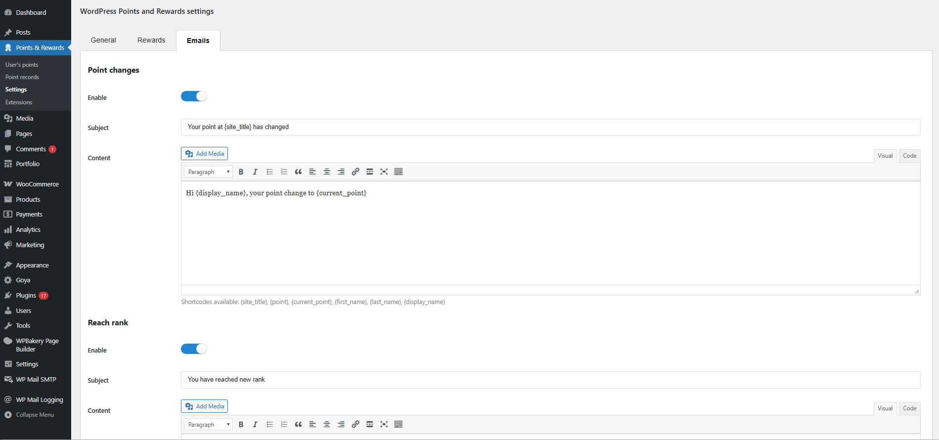 EPOI - WordPress Points and Rewards
