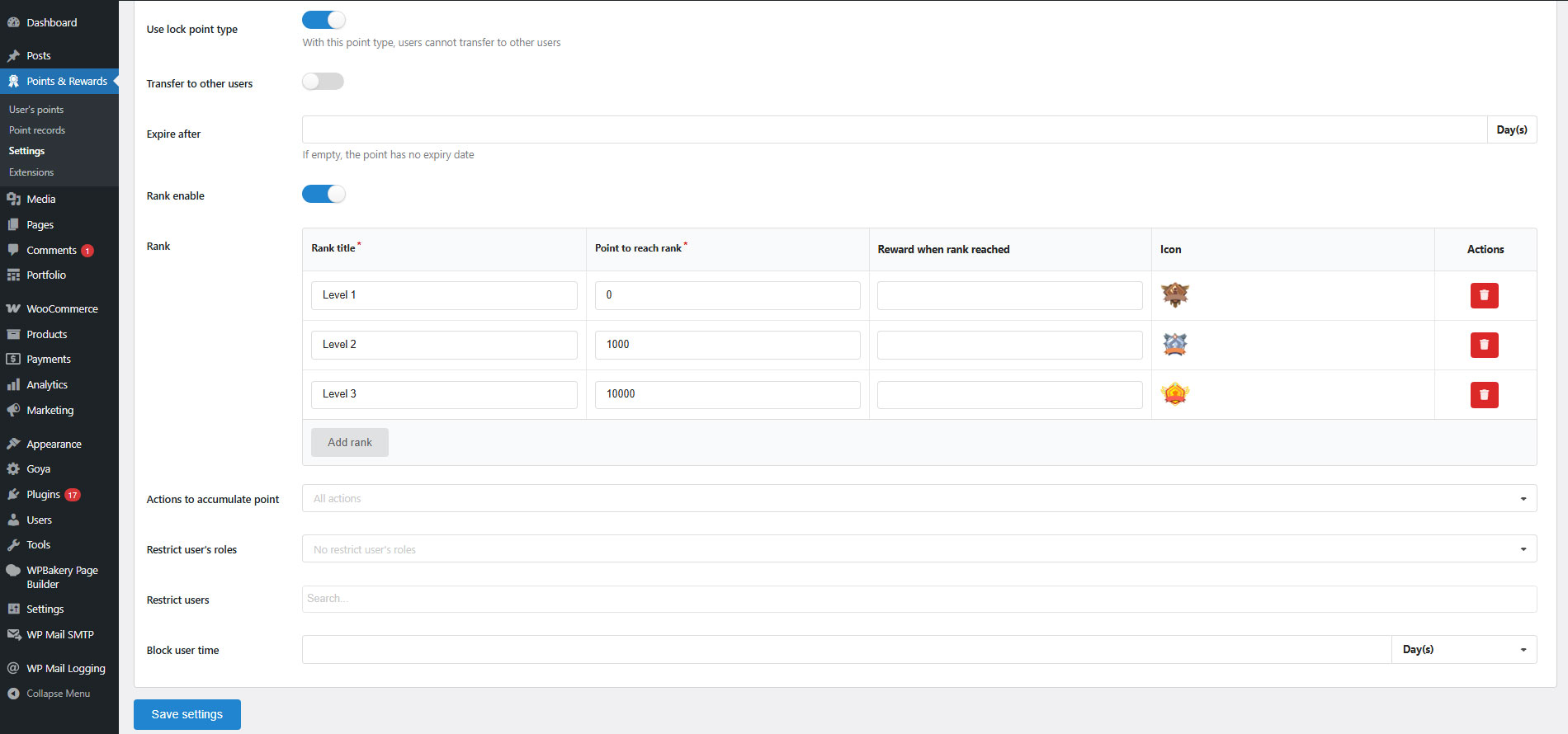 EPOI - WordPress Points and Rewards