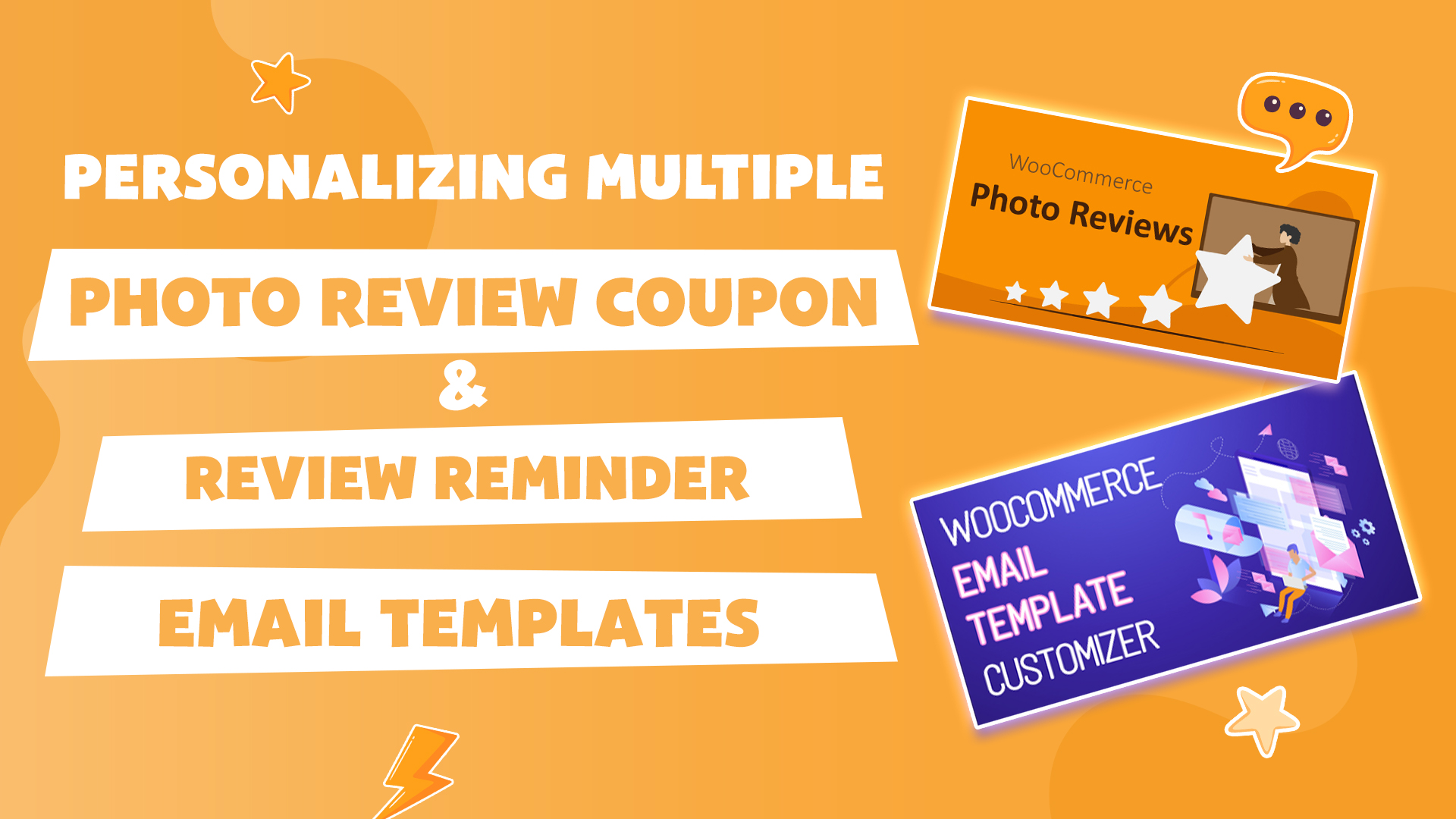 Multiple email templates for review reminders and review coupons