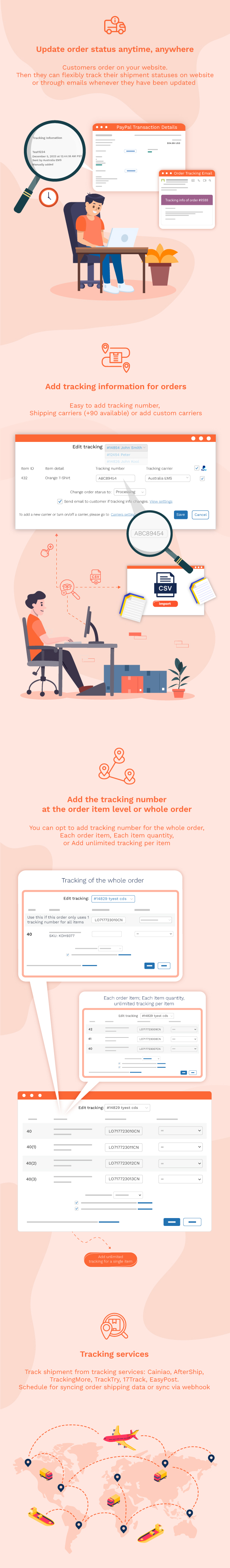 WooCommerce Orders Tracking info