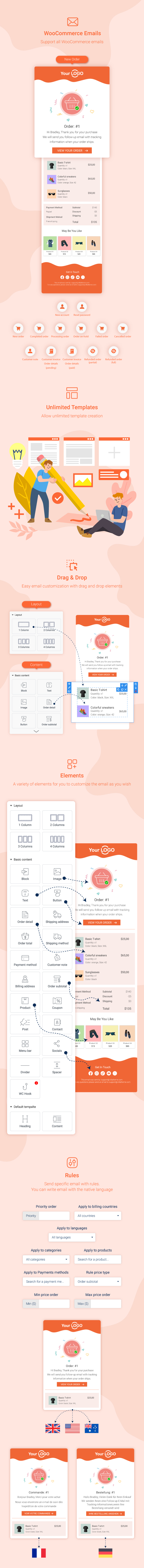 Infographic WooCommerce Email Template Customizer